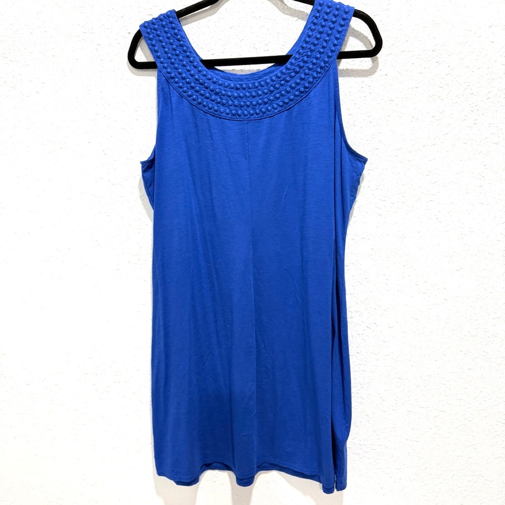 Tommy Bahama Cotton Pearl Embroidered Shift Dress L - Picture 7 of 9